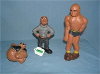 Group of 3 early l. Rittgers boxing figs