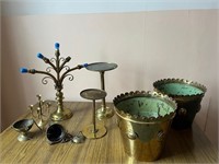Collection of Brass Items including Two Tapering