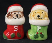 Puppy Dog Stocking Salt & Pepper Shakers