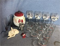 Christmas Lot Includes Cookie Jar, Set Of 4