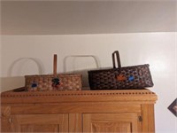 (2) Large Handmade Baskets by Eva Herdes