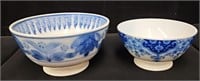 (2) Antique Flo Blue Bowls