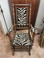 Antique wooden Zebra Print