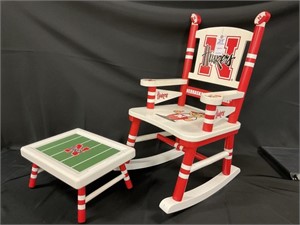 Childs Nebraska Husker Rocking Chair & Activity