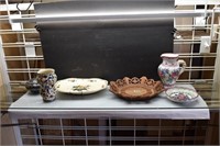Assorted Decor Trays, Vases, Pitcher, Trinket Dish