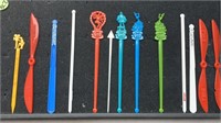 13 AIRLINE SWIZZLE STICKS ( MOSTLY DISCONTINUED)