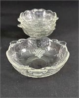 Lot Of Four Glass Bowls With Handles