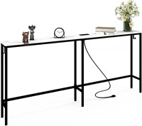 Leomonio 7.9” Narrow Console Table with Outlet, 70