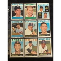 (18) Crease Free 1964 Topps Baseball Hi Numbers