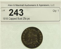 1818 Capped Bust 25c pc