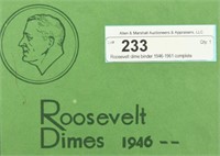 Roosevelt dime binder 1946-1961 complete