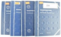 (4) Partial Roosevelt dime binders to include;