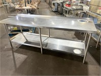 96” X 30” X 38”  Stainless Table