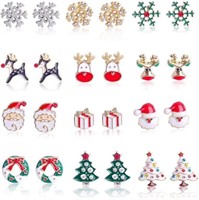 Christmas Earrings Set for Women Girls, Fashion