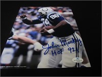 COLTS JOHN MACKEY SIGNED 8X10 PHOTO FSG COA