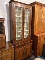 Unusual antique pine cupboard