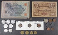 German WWII & Pre Coins & Bank Notes