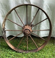 Vintage Iron Spoke Wheel 28”