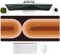 Anyshock Desk Pad Mat  Orange Boho Rainbow