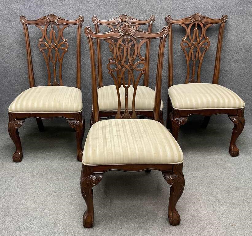 Set of Four Chippendale Dining Chairs