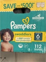 Pampers 112 diapers size 6