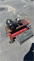 AIR COMPRESSOR & TOOLBOX W/ TIRE CHAINS