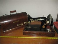 Antique Singer Portable Hand Crank Sewing Machine
