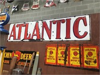 Atlantic 2 Piece Embossed Enamel Sign
