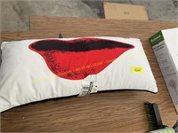 Red black and white pillow