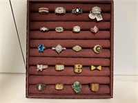 20 Fashion Jewelry Rings, display not included
