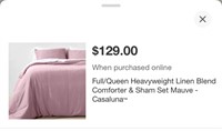 QUEEN COMFORTER SET (OPEN BOX)