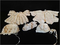 Adorable Cream Colored Handmade Baby Outfits