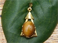 TIGERS EYE PENDANT ROCK STONE LAPIDARY SPECIMEN