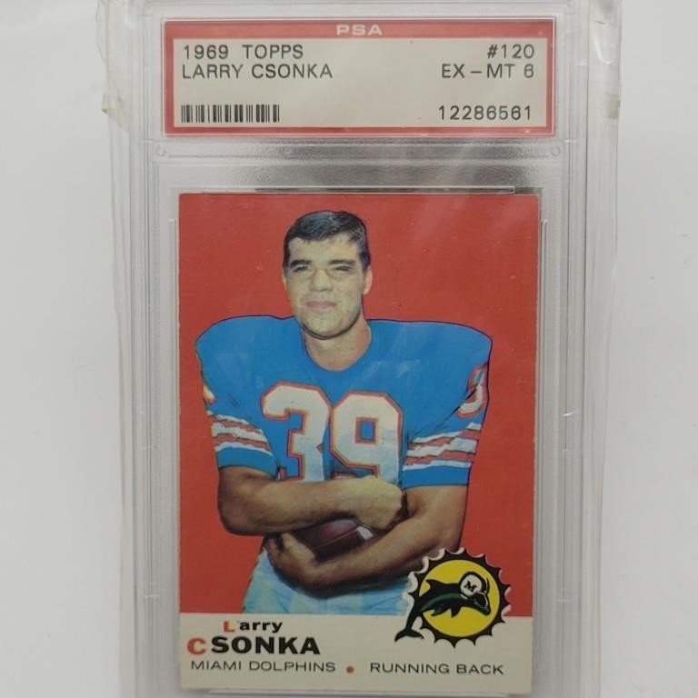 1969 TOPPS LARRY CSONKA #120 EX-MT 6 MIAMI