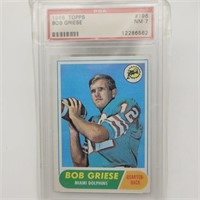 1968 BOB GREISE TOPPS #196 NM 7 QUARTERBACK CARD