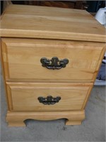 2 Drawer Wooden Side Table