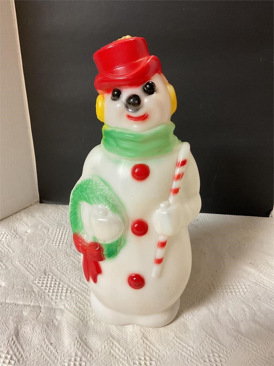 14” tall snowman with light