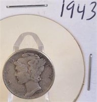 1943 Mercury Silver Dime