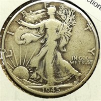 1945 D Walking Liberty 50c