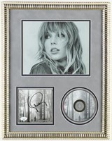 Autographed Taylor Swift Album Display