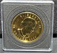 CANADIAN $50 GOLD MAPLE LEAF 1 OZ FINE GOLD COIN