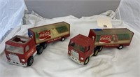 2 Buddy L Coca Cola Truck/Trailers 11"