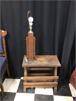 Side Table With Lamp