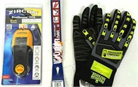 Stud Sensor, Pry Bar & XL Work Gloves