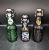 3 Pc. Vintage Beer Bottle w/ Swing Top Cap