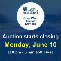 Auction begins to close Monday, June 10, 2024 at