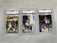 Three Shaquille O’Neal Collector Graded