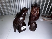 HAND CARVED WOOD BIRDS