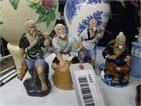 4 PIECE ASIA STYLE MUD FIGURES (2 OF 2)