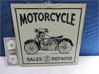 UnDisplayed 12" INDIAN Motorcycle Gas Tin Sign